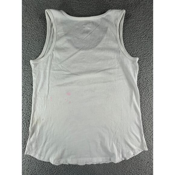 Disney Mickey & Minnie Mouse Shirt Tank Top Womens Medium White Cotton Graphic - Picture 8 of 10